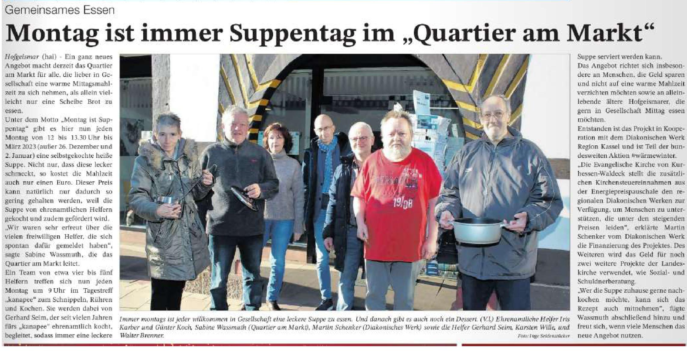 Read more about the article Hofgeismar aktuell Presseartikel vom 21.12.2022